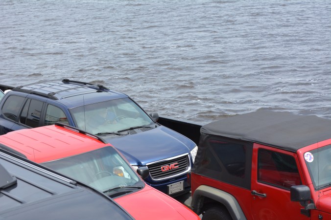 cars on ferry boat
