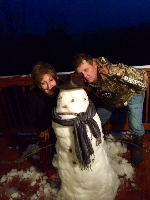 friends with a snowman