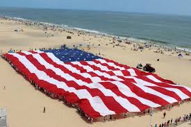 flag on beach